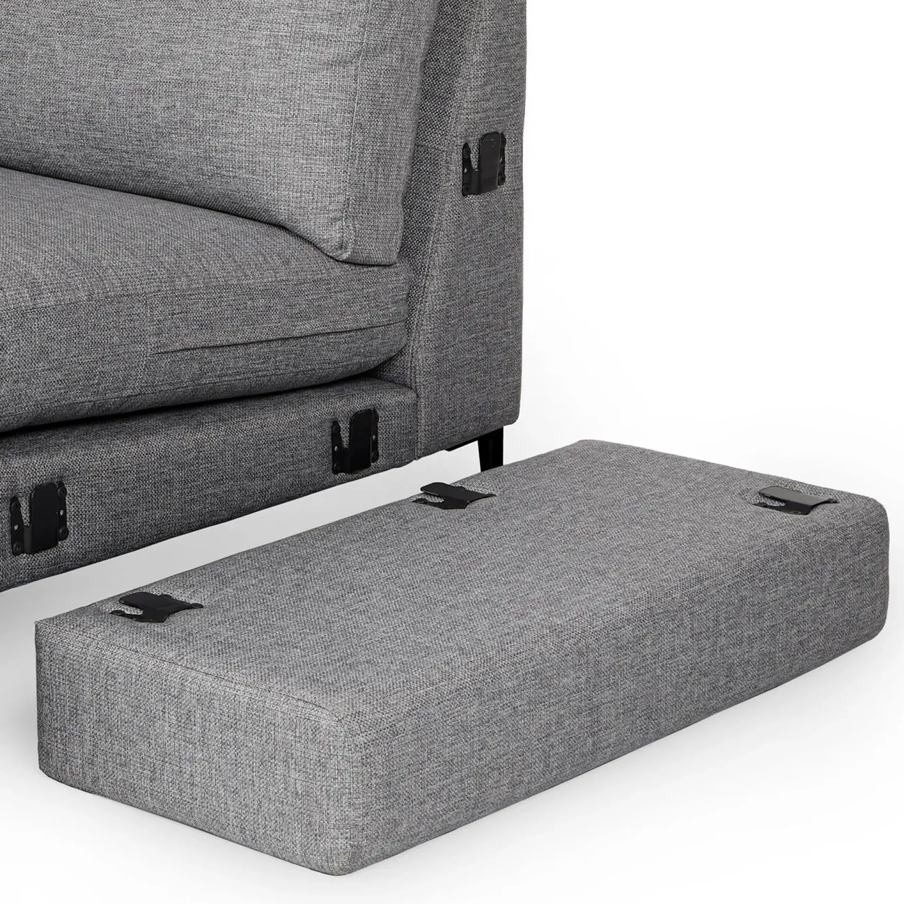 Nova 114" Reversible Sectional - Gravel Gray