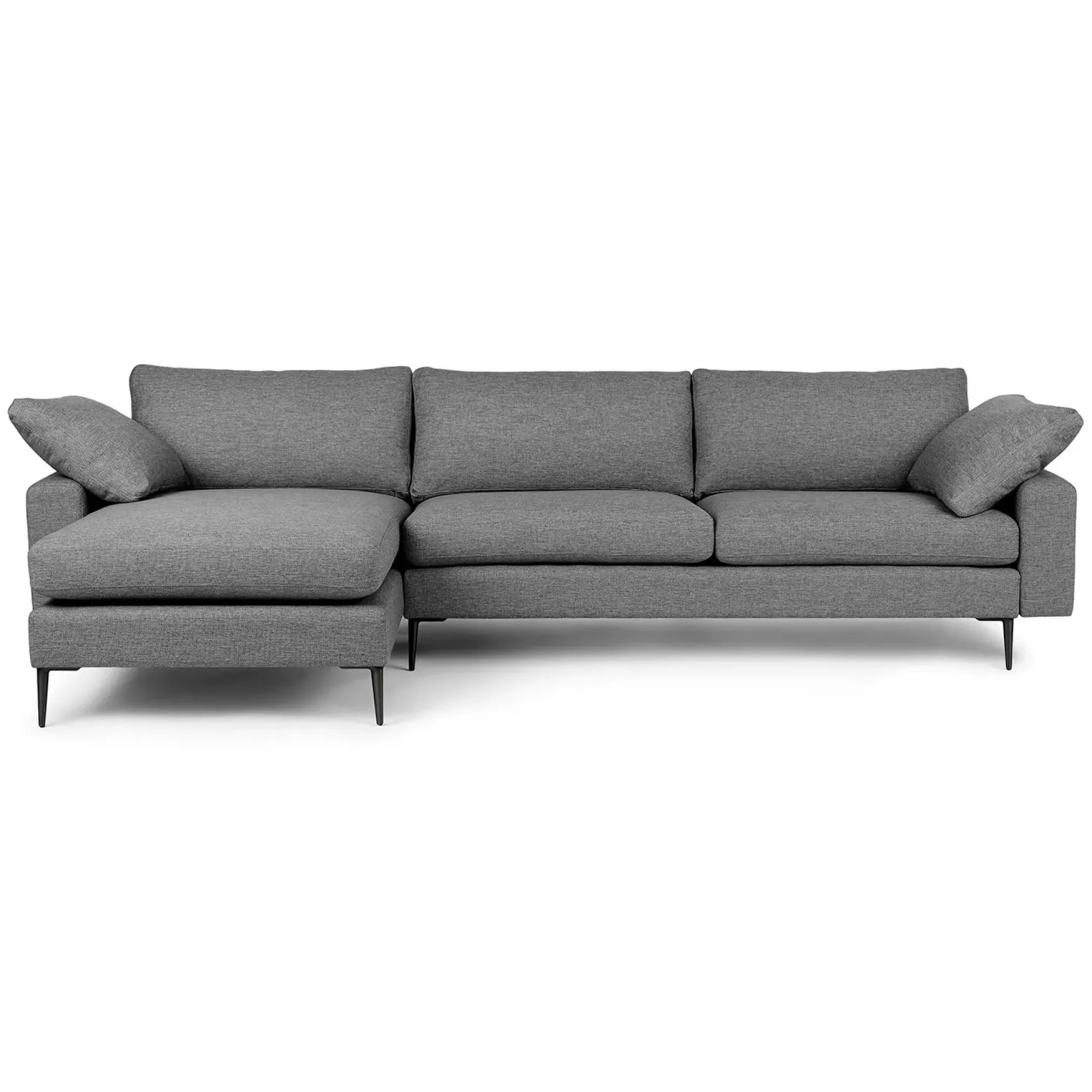 Nova 114" Reversible Sectional - Gravel Gray