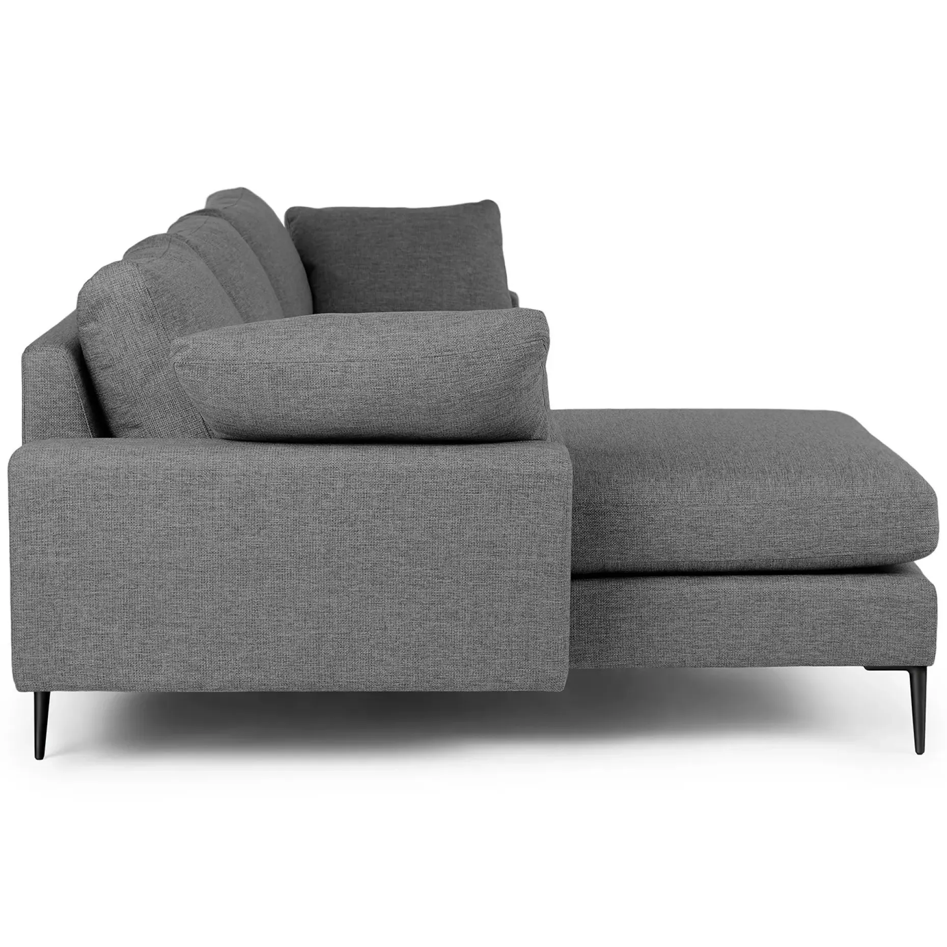 Nova 114" Reversible Sectional - Gravel Gray