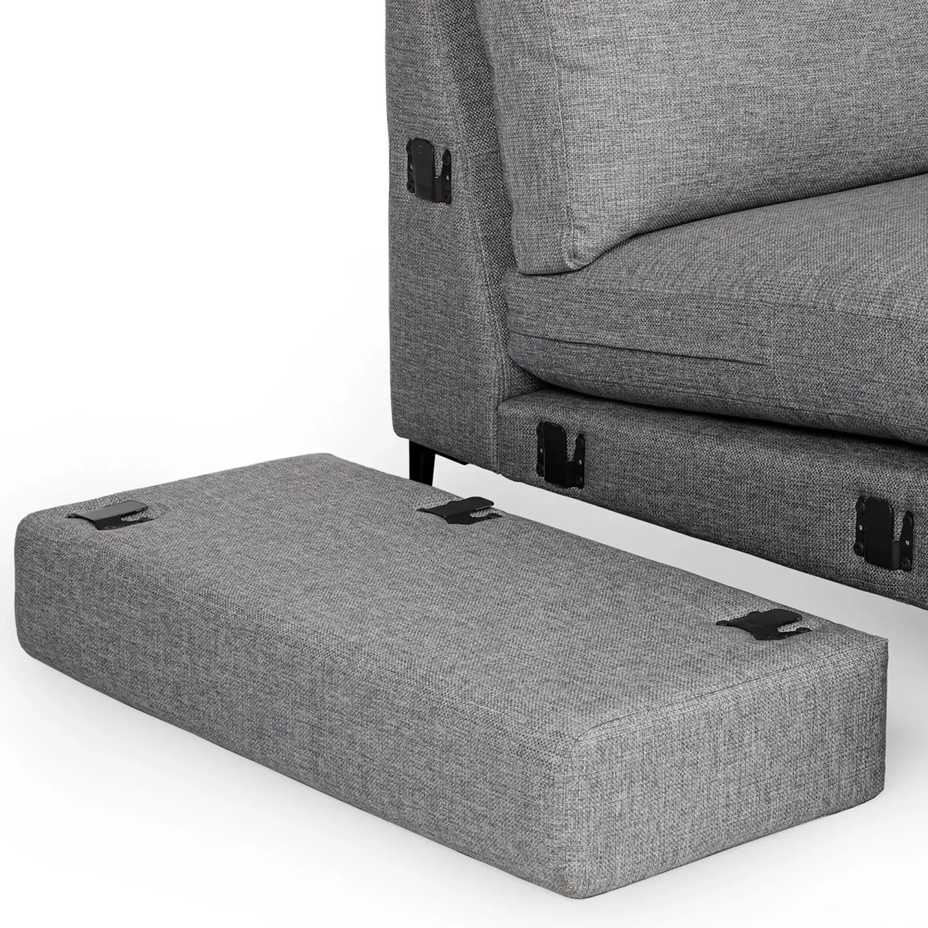 Nova 114" Reversible Sectional - Gravel Gray