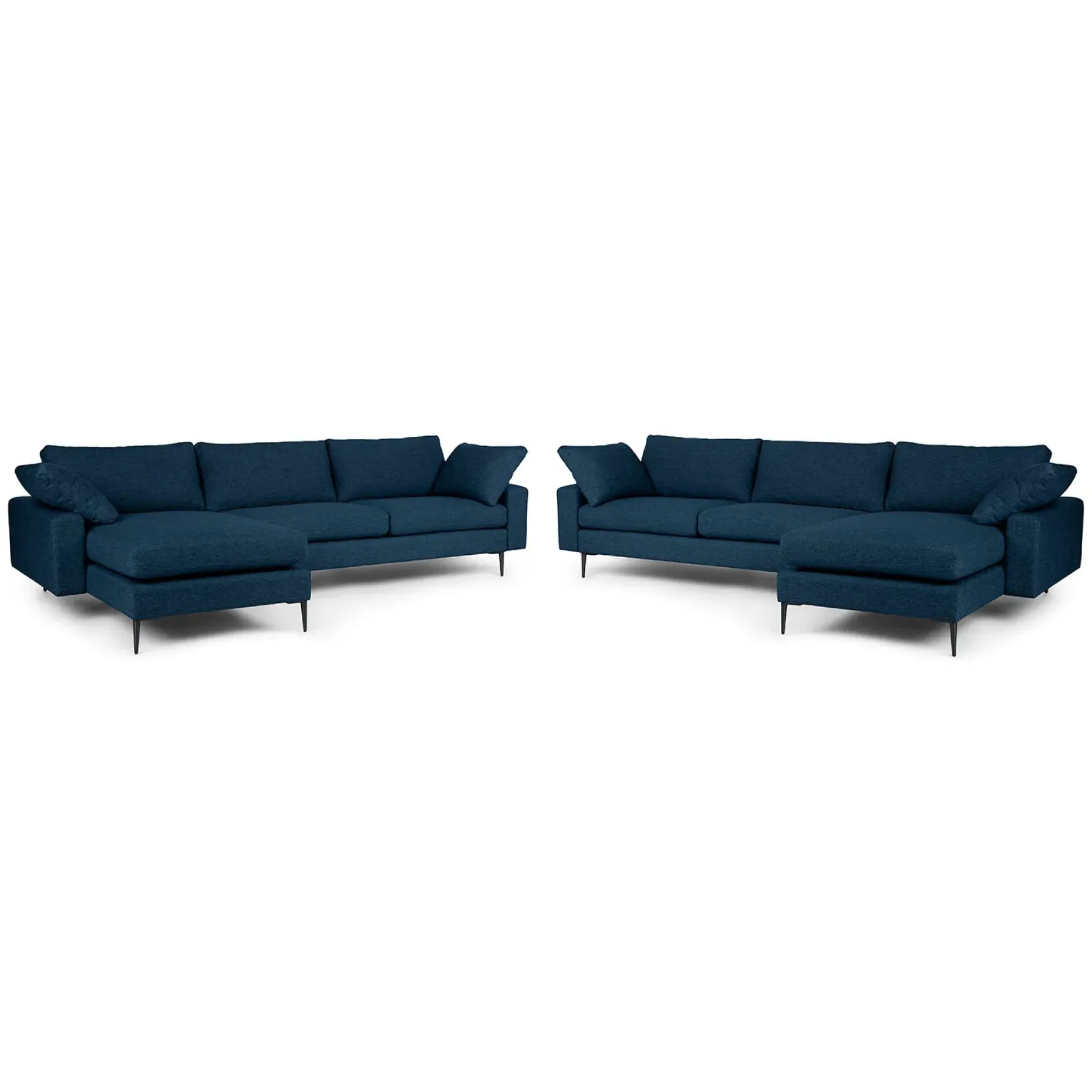 Nova 114" Reversible Sectional - Twilight Blue
