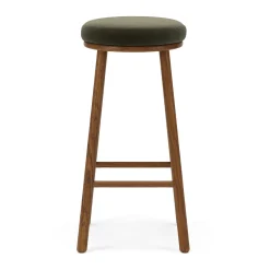 Nurmi Counter Stool - Smoked Oak and Felted Green