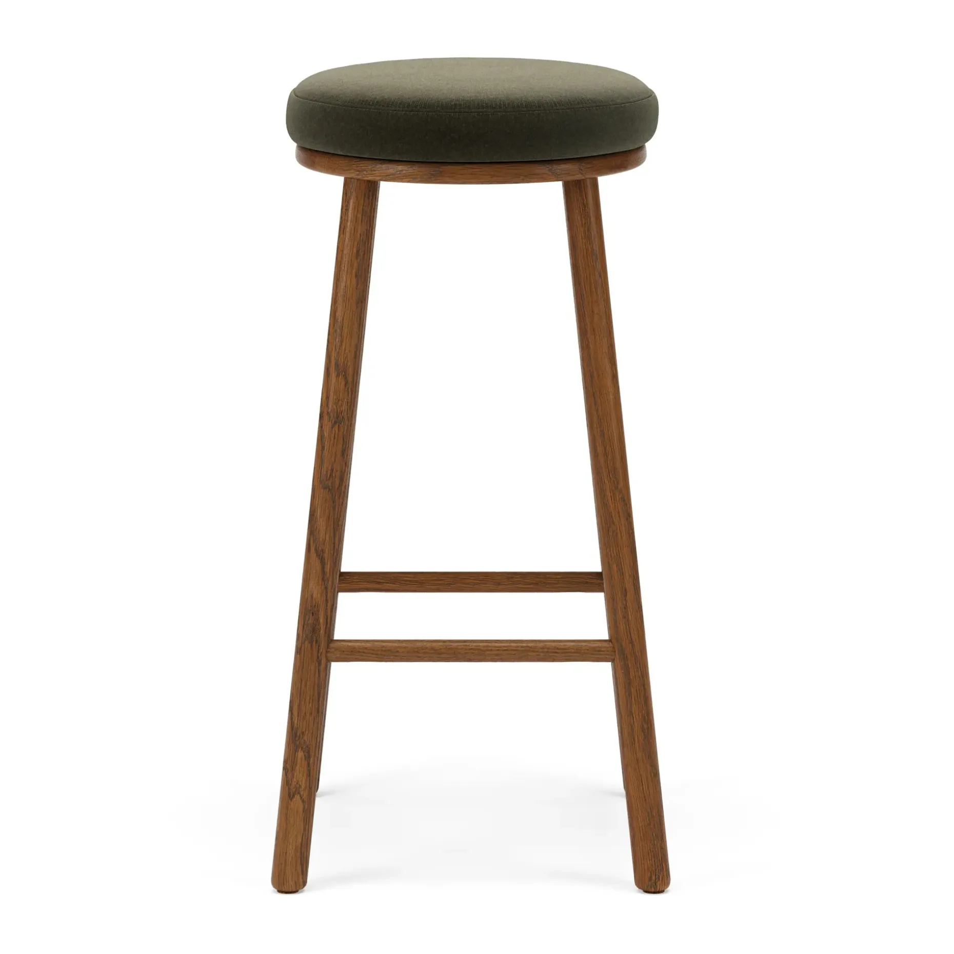 Nurmi Counter Stool - Smoked Oak and Felted Green