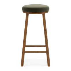 Nurmi Counter Stool - Smoked Oak and Felted Green
