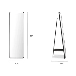 Obero Floor Mirror - Black