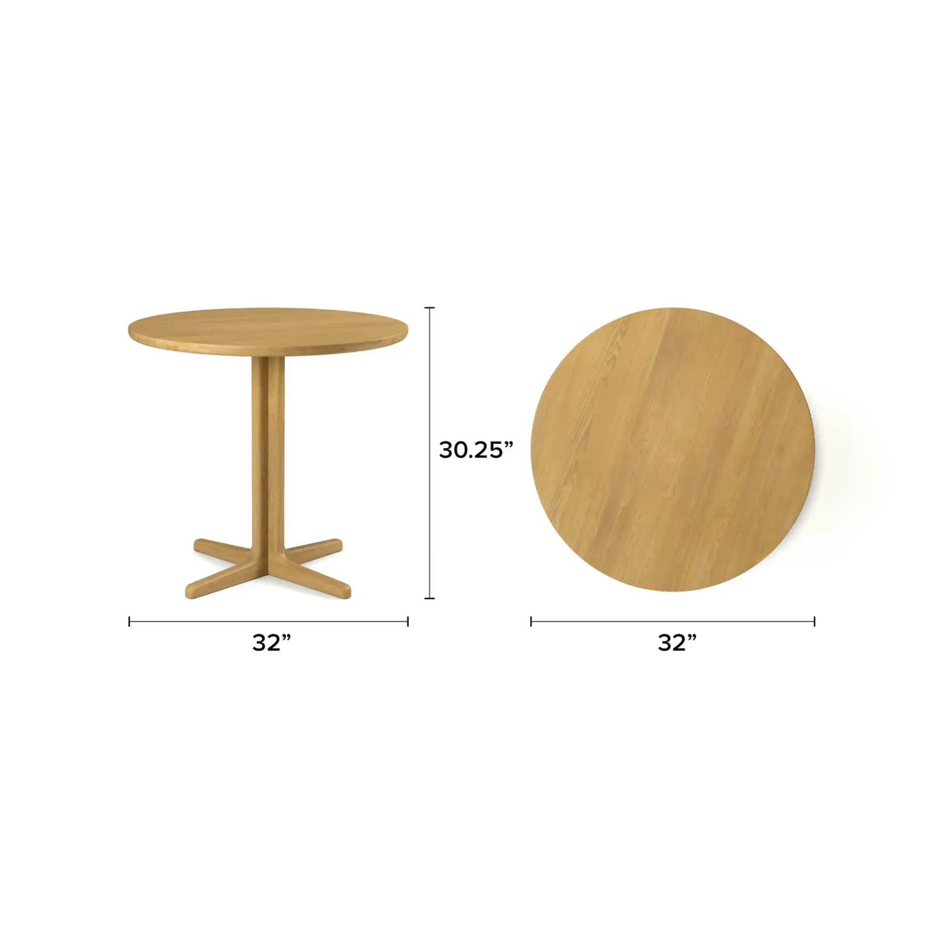 Odie Café Table - Natural Oak
