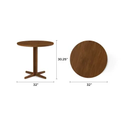 Odie Café Table - Walnut