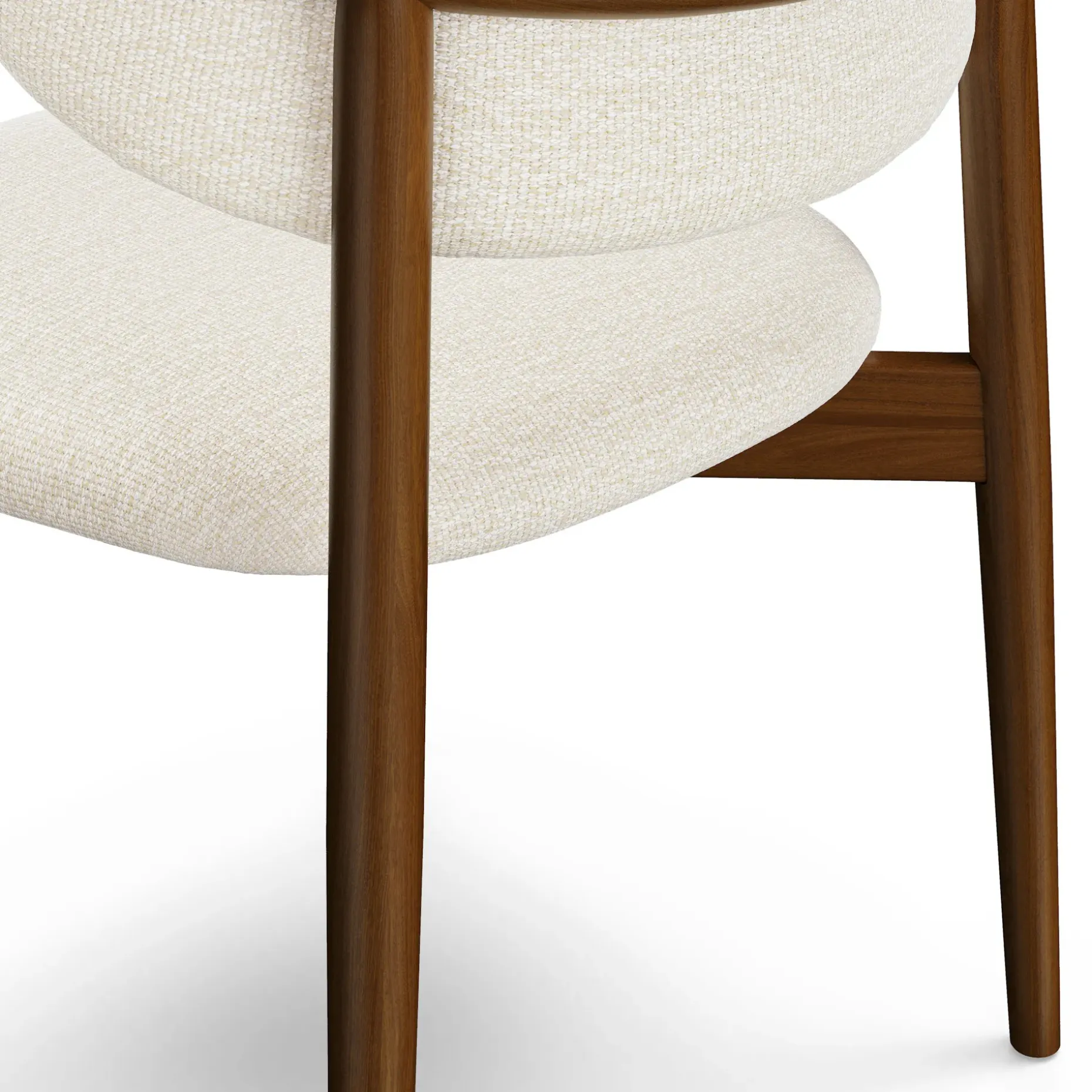 Odin Dining Chair - Walnut and Camelia Ivory