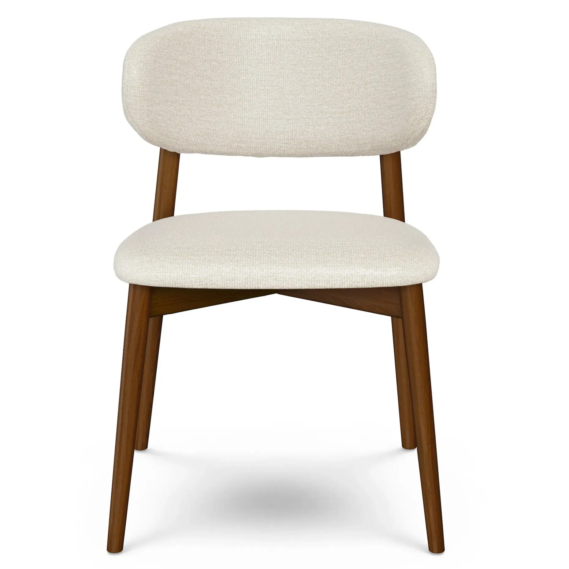 Odin Dining Chair - Walnut and Camelia Ivory