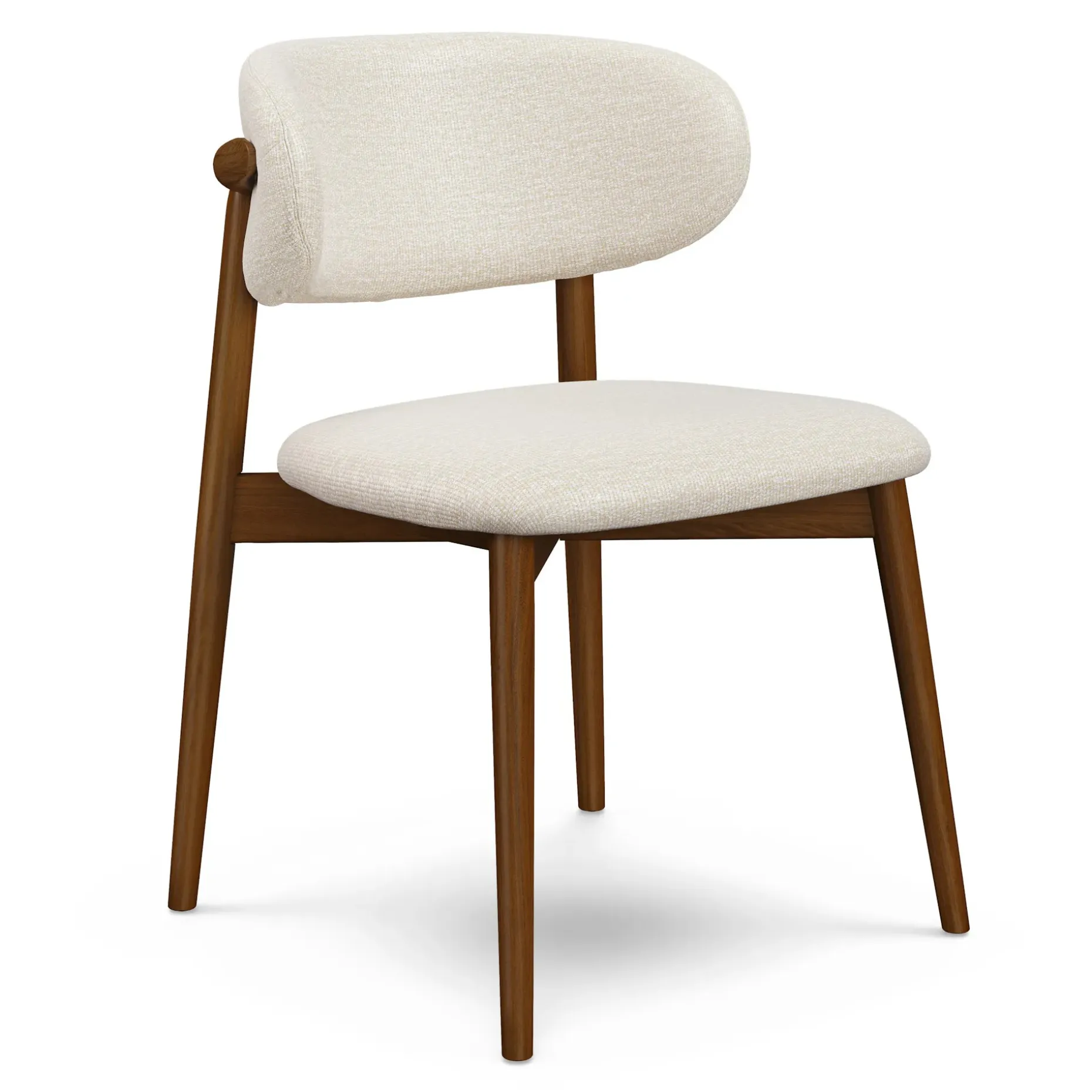 Odin Dining Chair - Walnut and Camelia Ivory