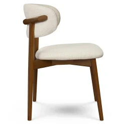 Odin Dining Chair - Walnut and Camelia Ivory