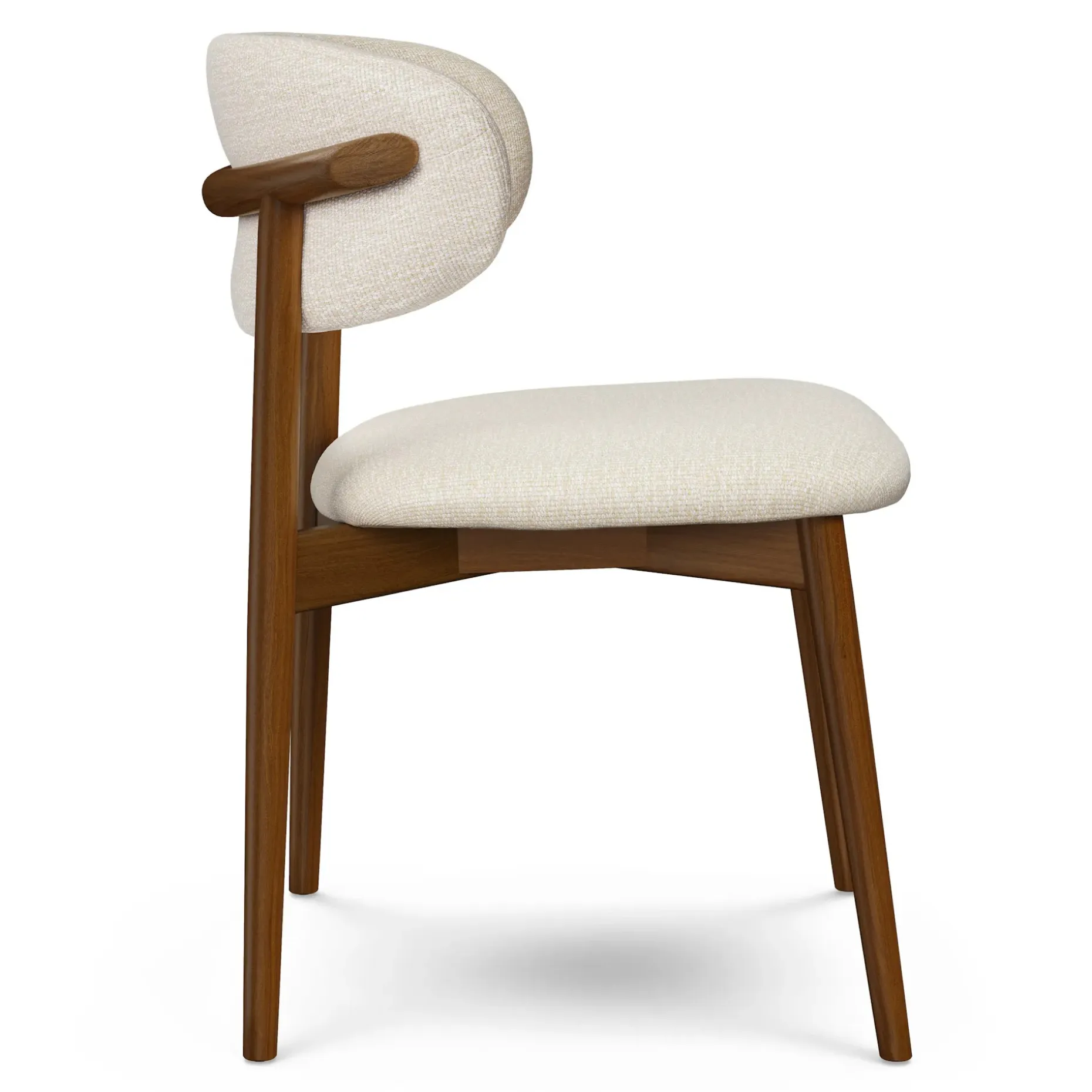Odin Dining Chair - Walnut and Camelia Ivory