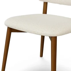 Odin Dining Chair - Walnut and Camelia Ivory