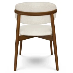 Odin Dining Chair - Walnut and Camelia Ivory