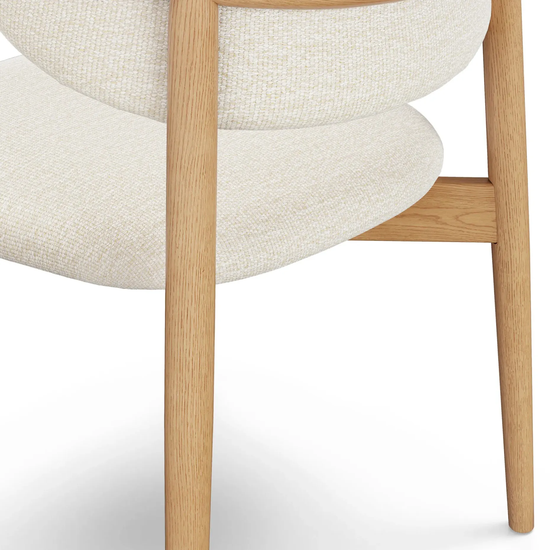Odin Dining Chair - White Oak and Camelia Ivory