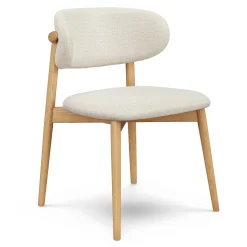 Odin Dining Chair - White Oak and Camelia Ivory