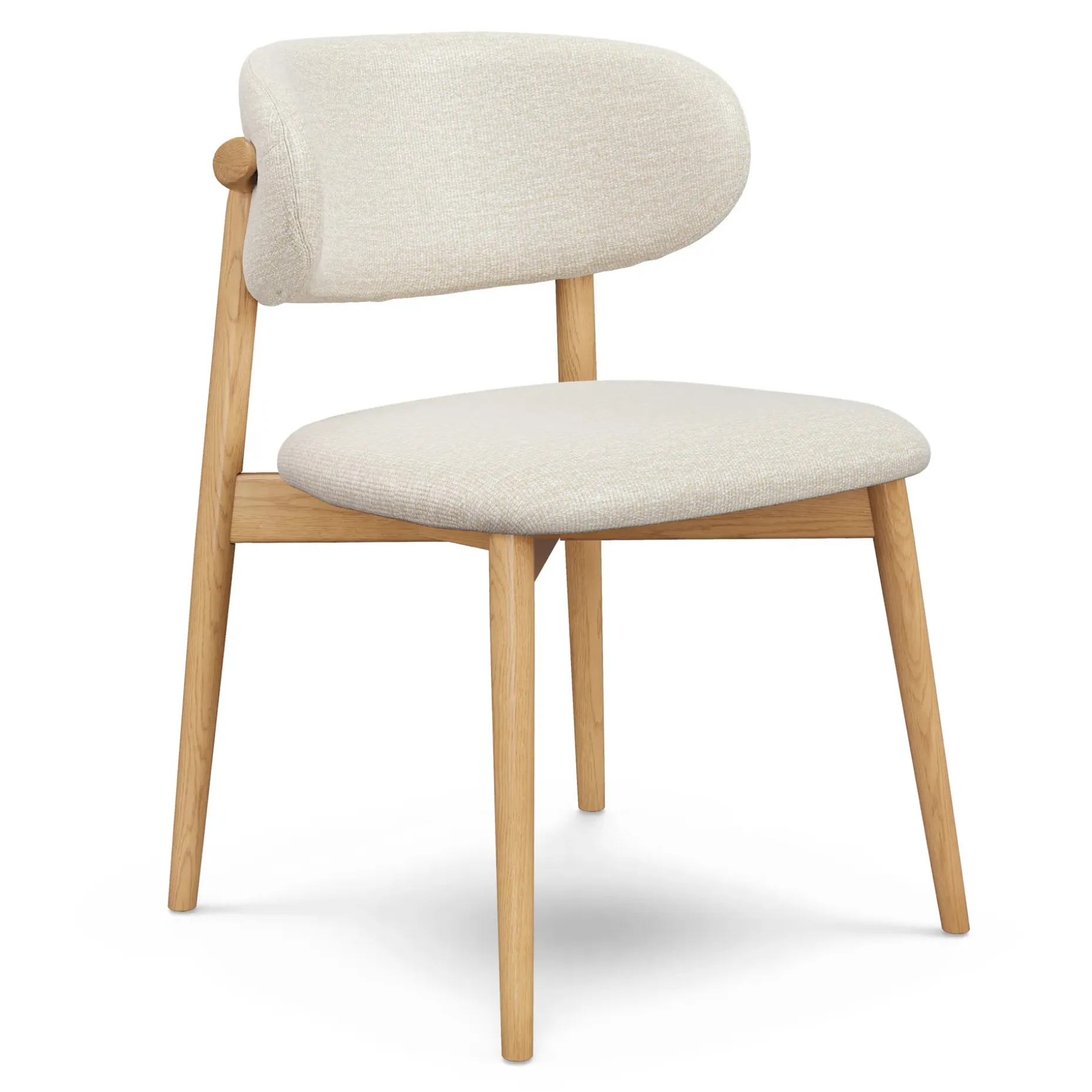Odin Dining Chair - White Oak and Camelia Ivory