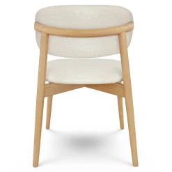 Odin Dining Chair - White Oak and Camelia Ivory