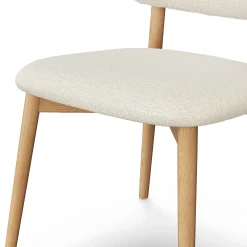 Odin Dining Chair - White Oak and Camelia Ivory