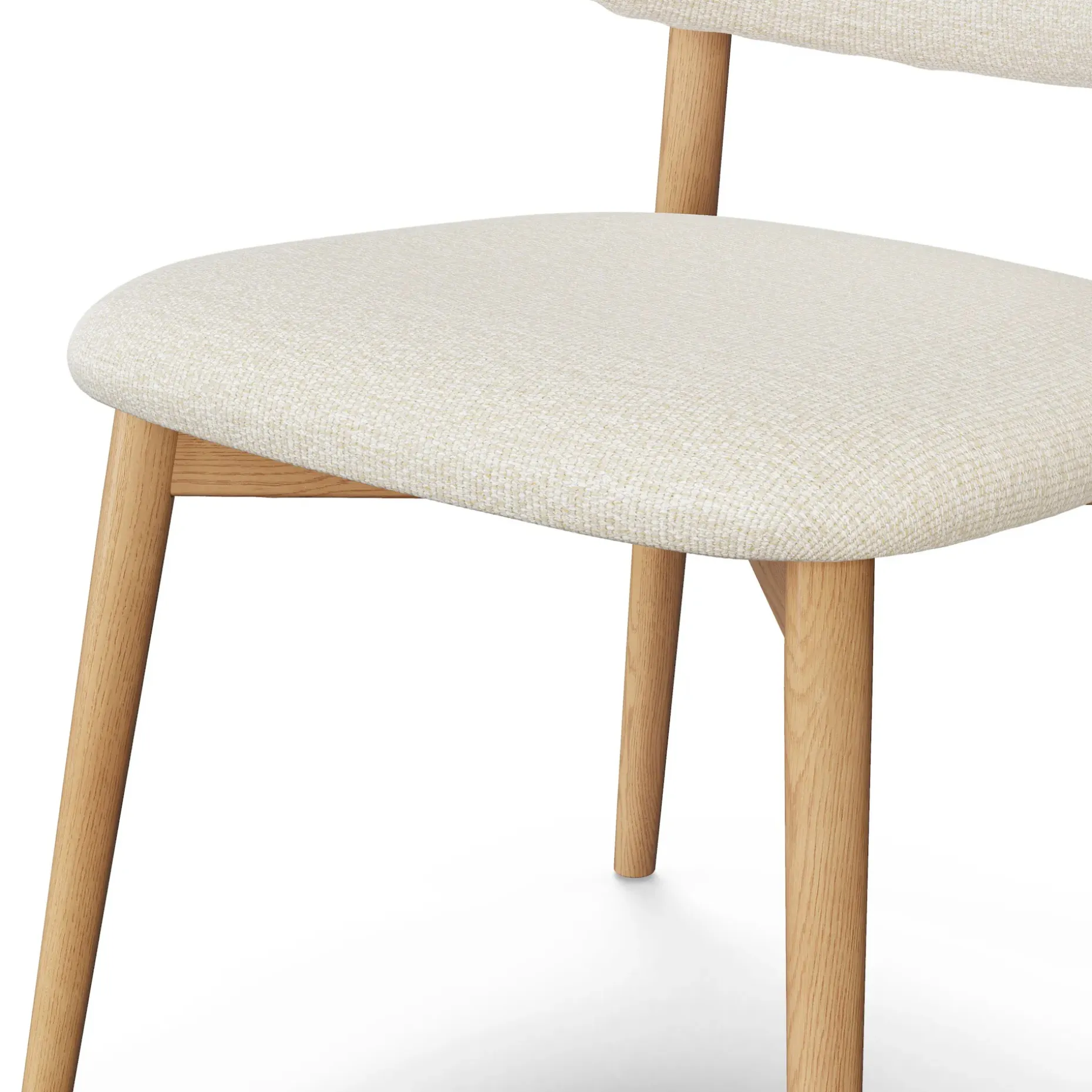Odin Dining Chair - White Oak and Camelia Ivory