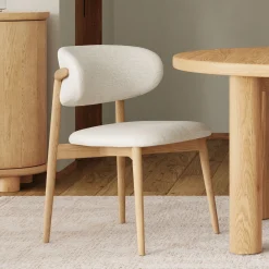Odin Dining Chair - White Oak and Camelia Ivory