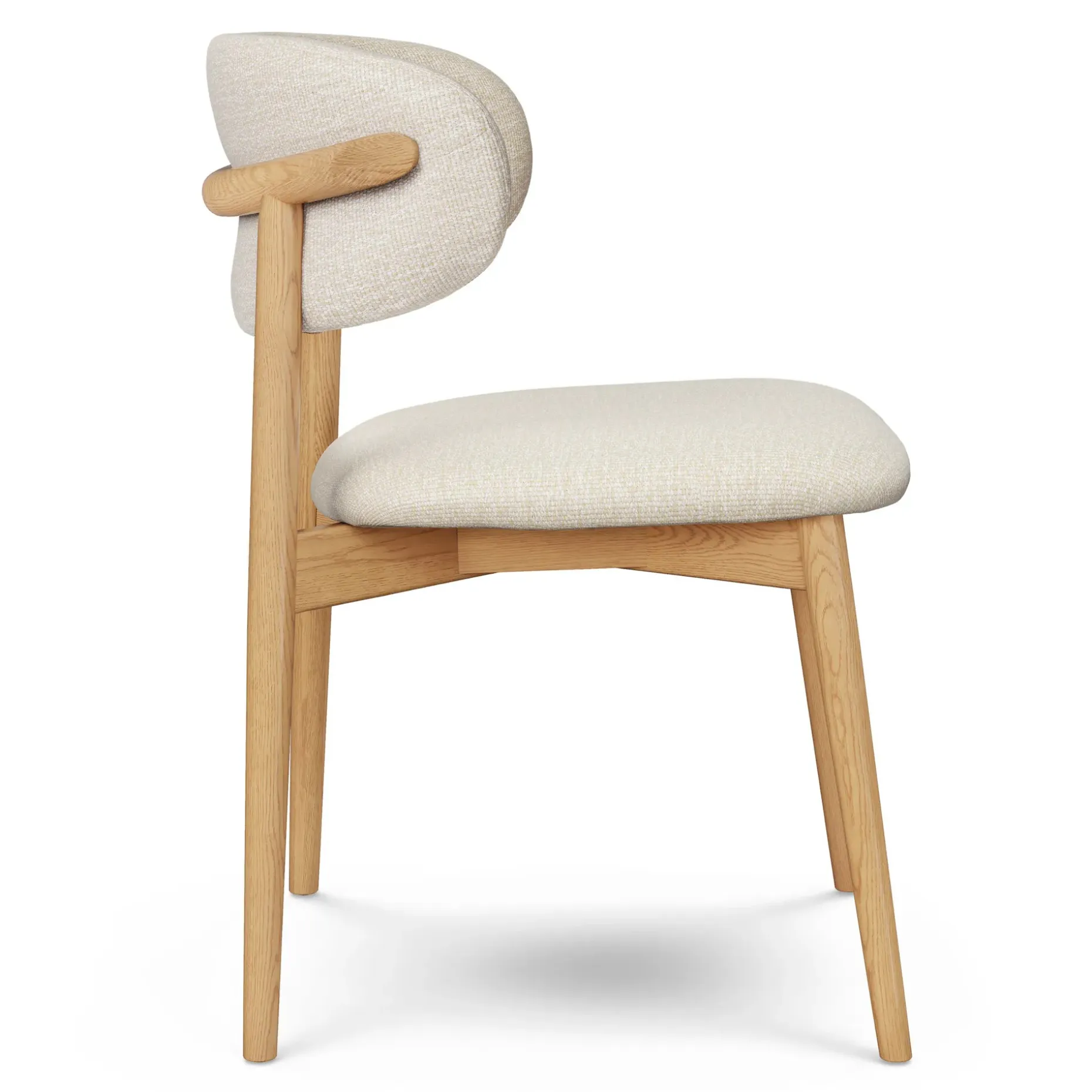 Odin Dining Chair - White Oak and Camelia Ivory