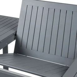 Ofer 56.5" - 80.5" Outdoor Extendable Dining Table - Dark Gray