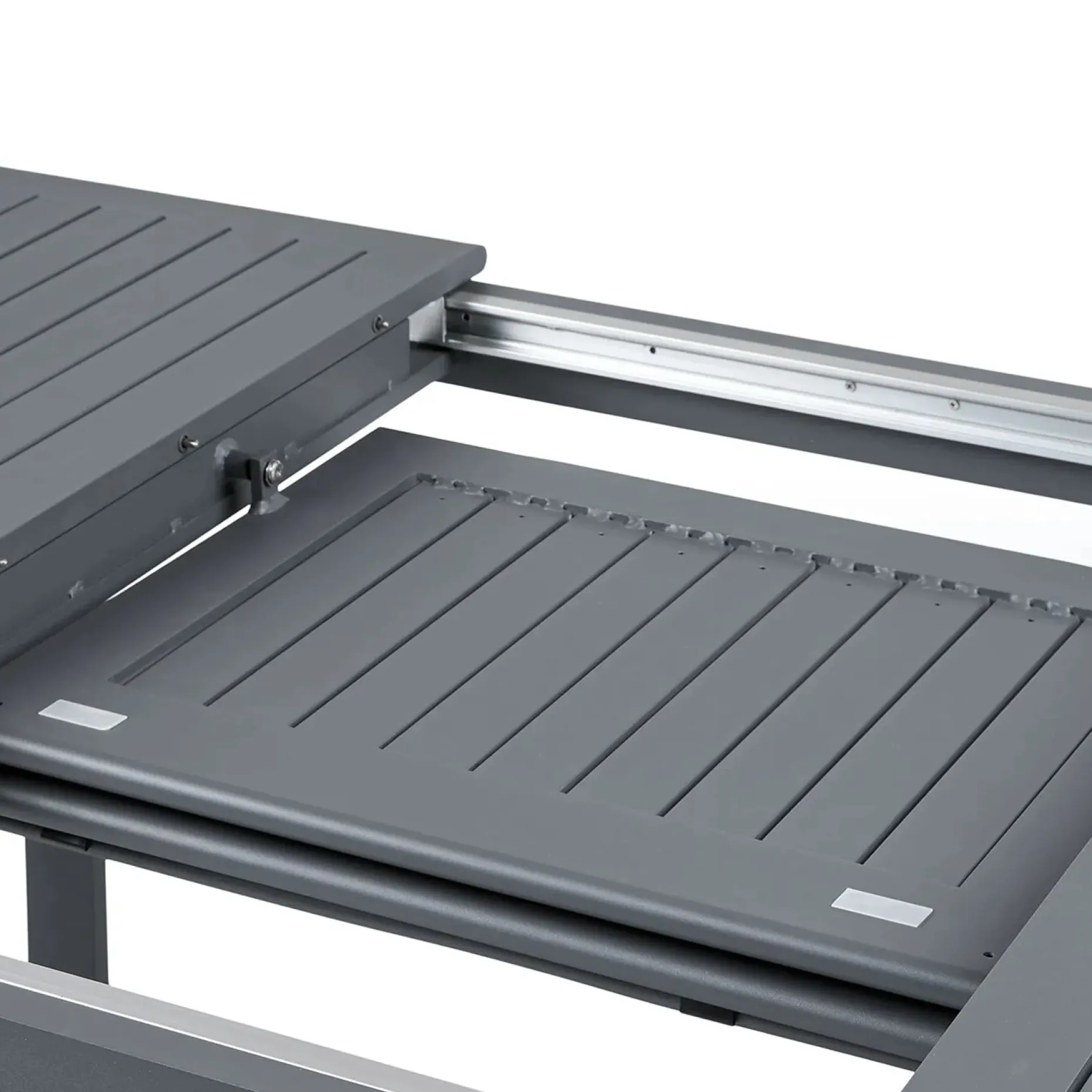 Ofer 56.5" - 80.5" Outdoor Extendable Dining Table - Dark Gray