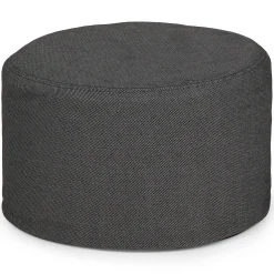 Olara 25" Indoor/Outdoor Pouf - Met Black