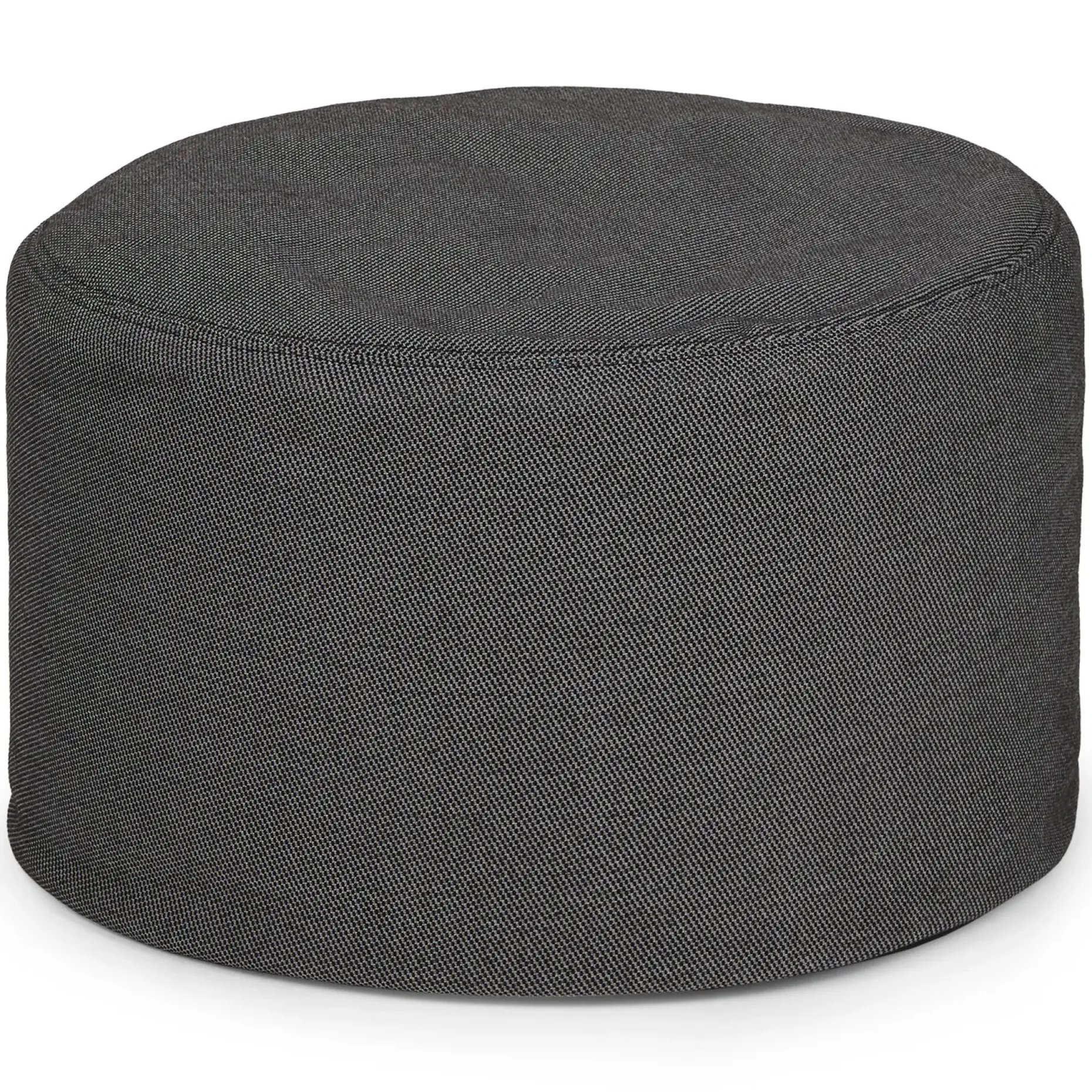 Olara 25" Indoor/Outdoor Pouf - Met Black