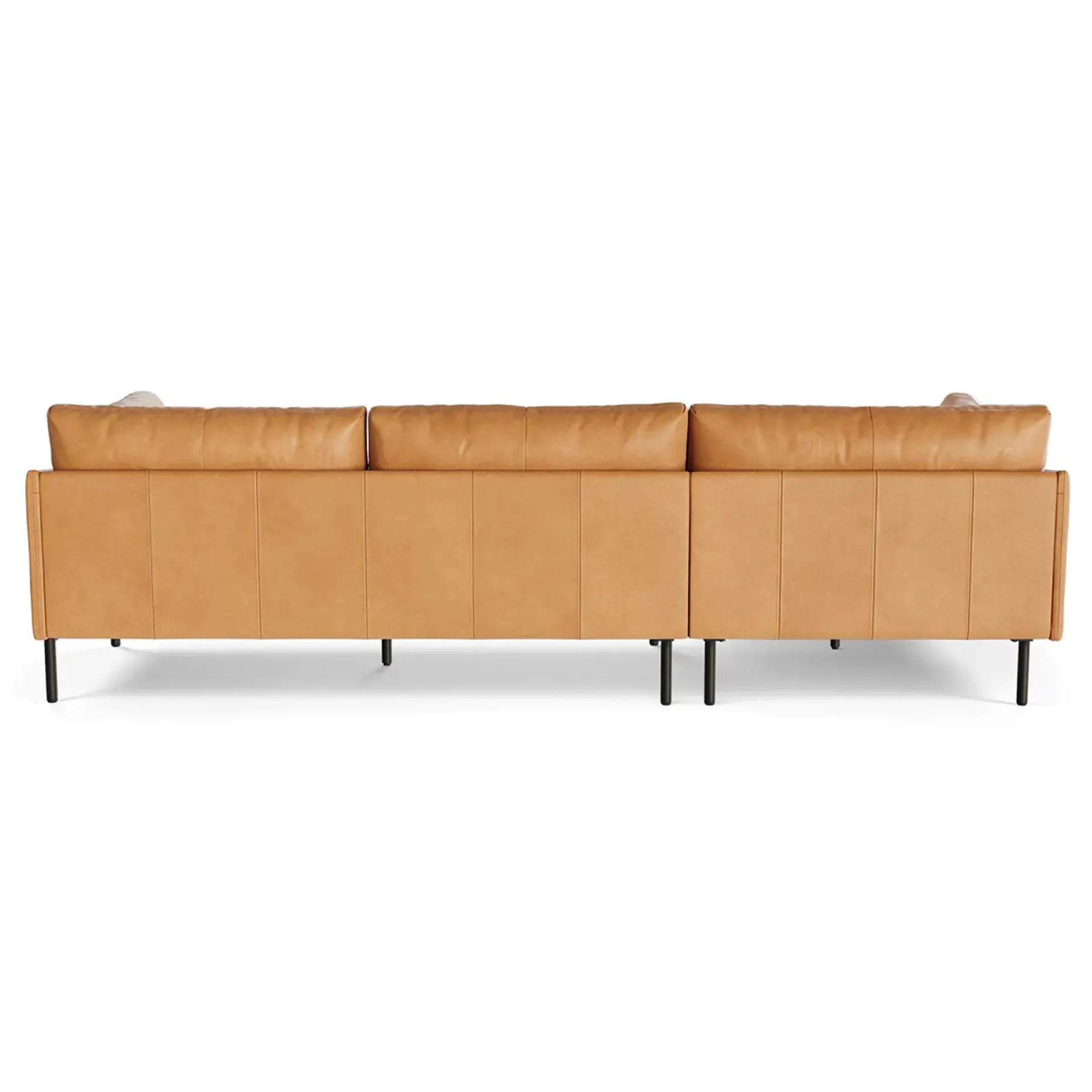Olsen 110" Leather Left Sectional - Charme Tan