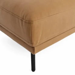 Olsen 32.5" Leather Ottoman - Charme Tan