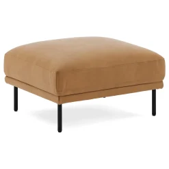 Olsen 32.5" Leather Ottoman - Charme Tan