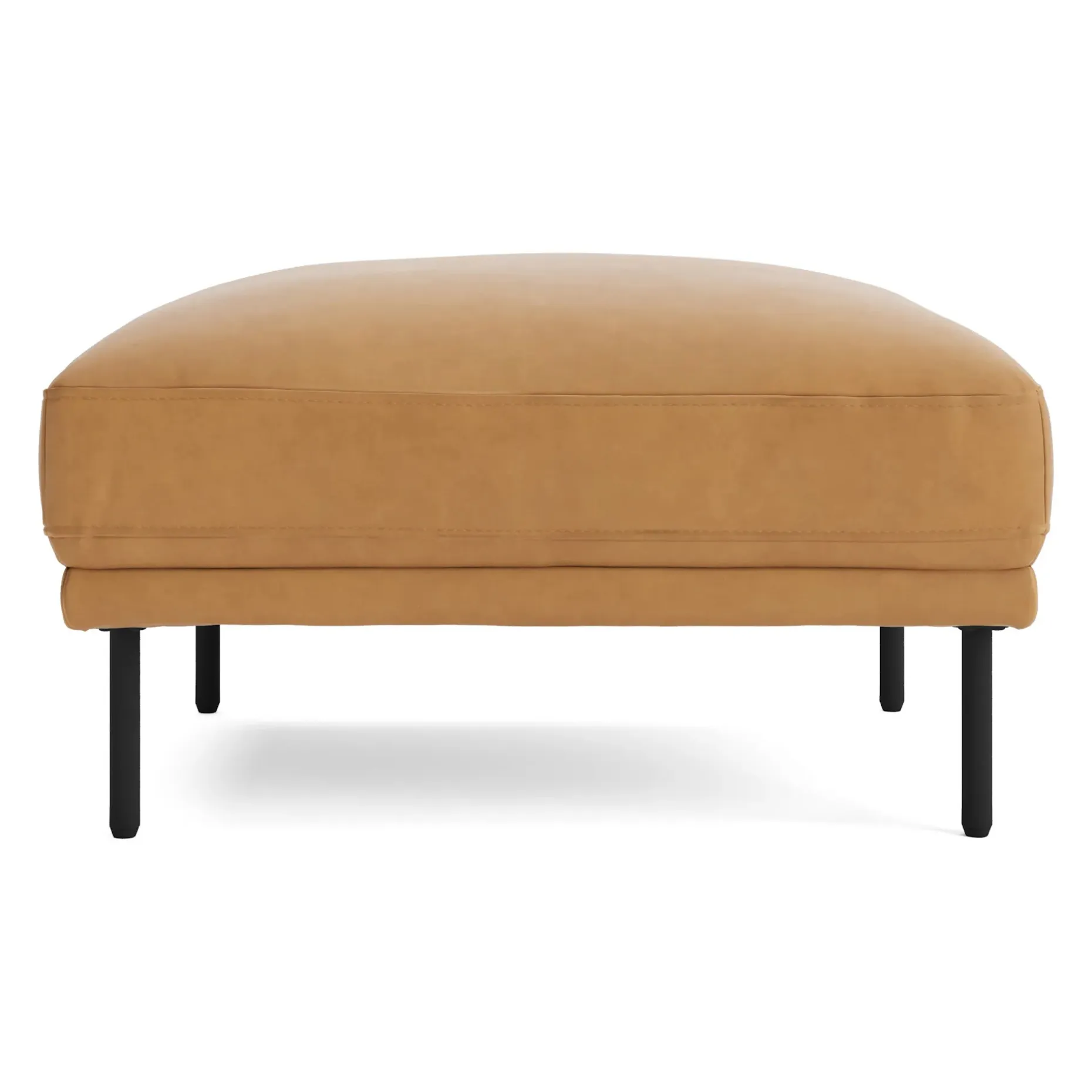 Olsen 32.5" Leather Ottoman - Charme Tan