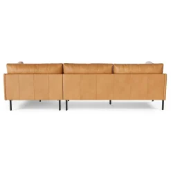 Olsen 110" Leather Right Sectional - Charme Tan