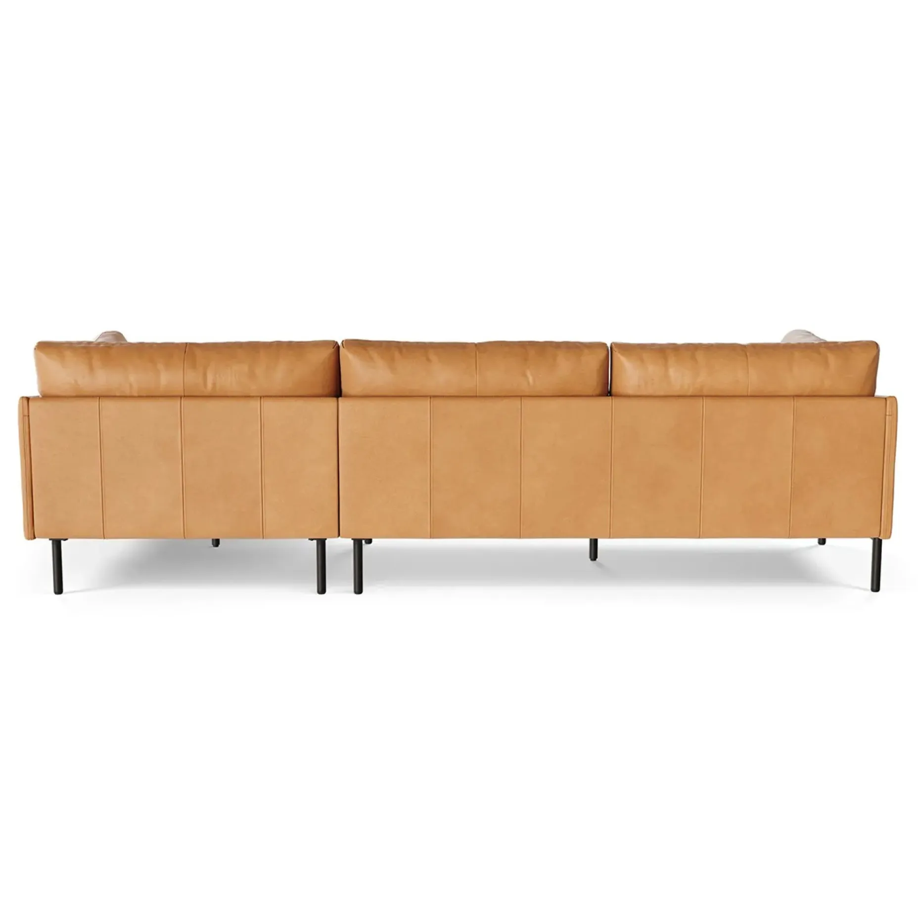 Olsen 110" Leather Right Sectional - Charme Tan