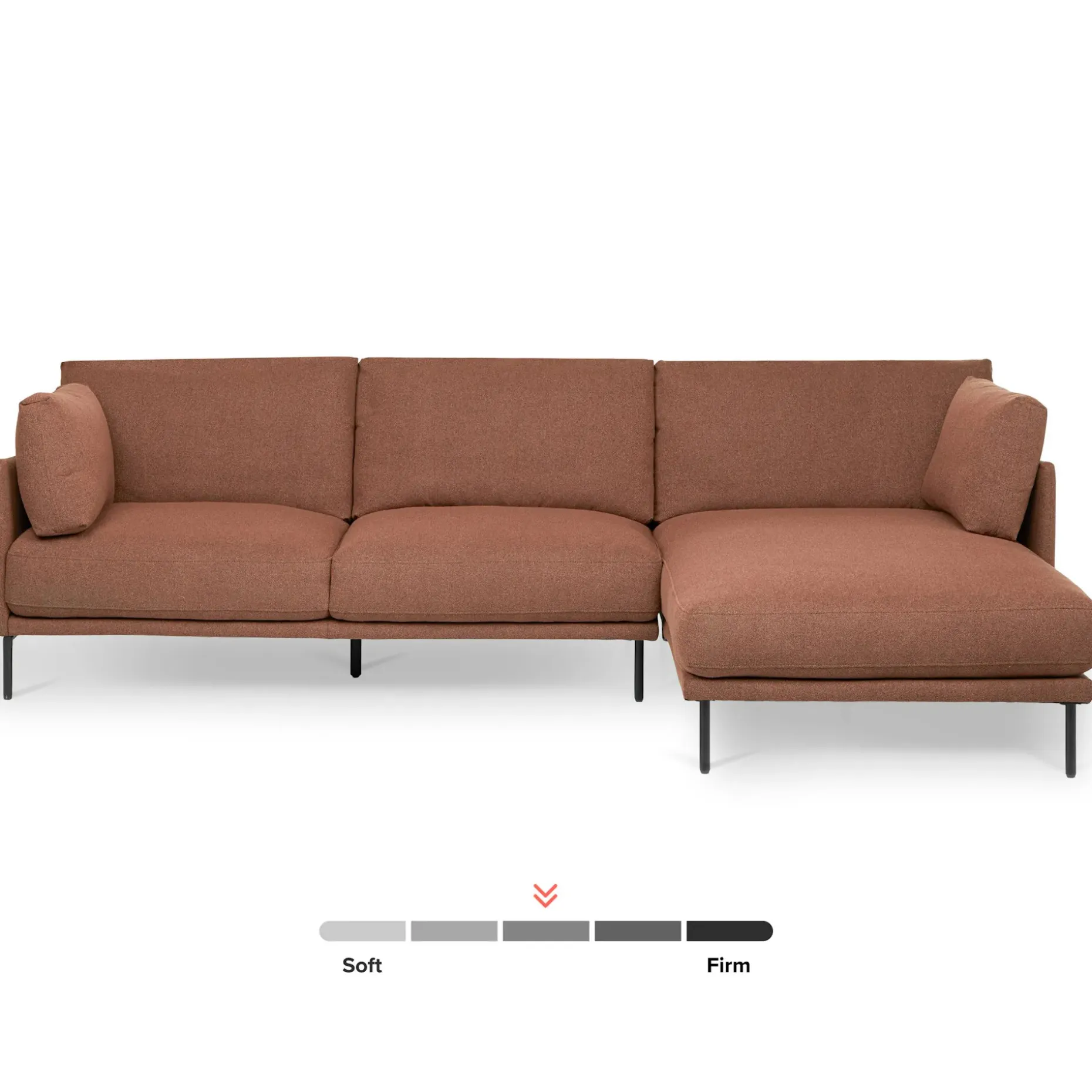 Olsen 110" Right Sectional - Ratine Oxide