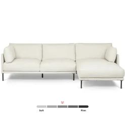 Olsen 110" Right Sectional - Ratine Ivory