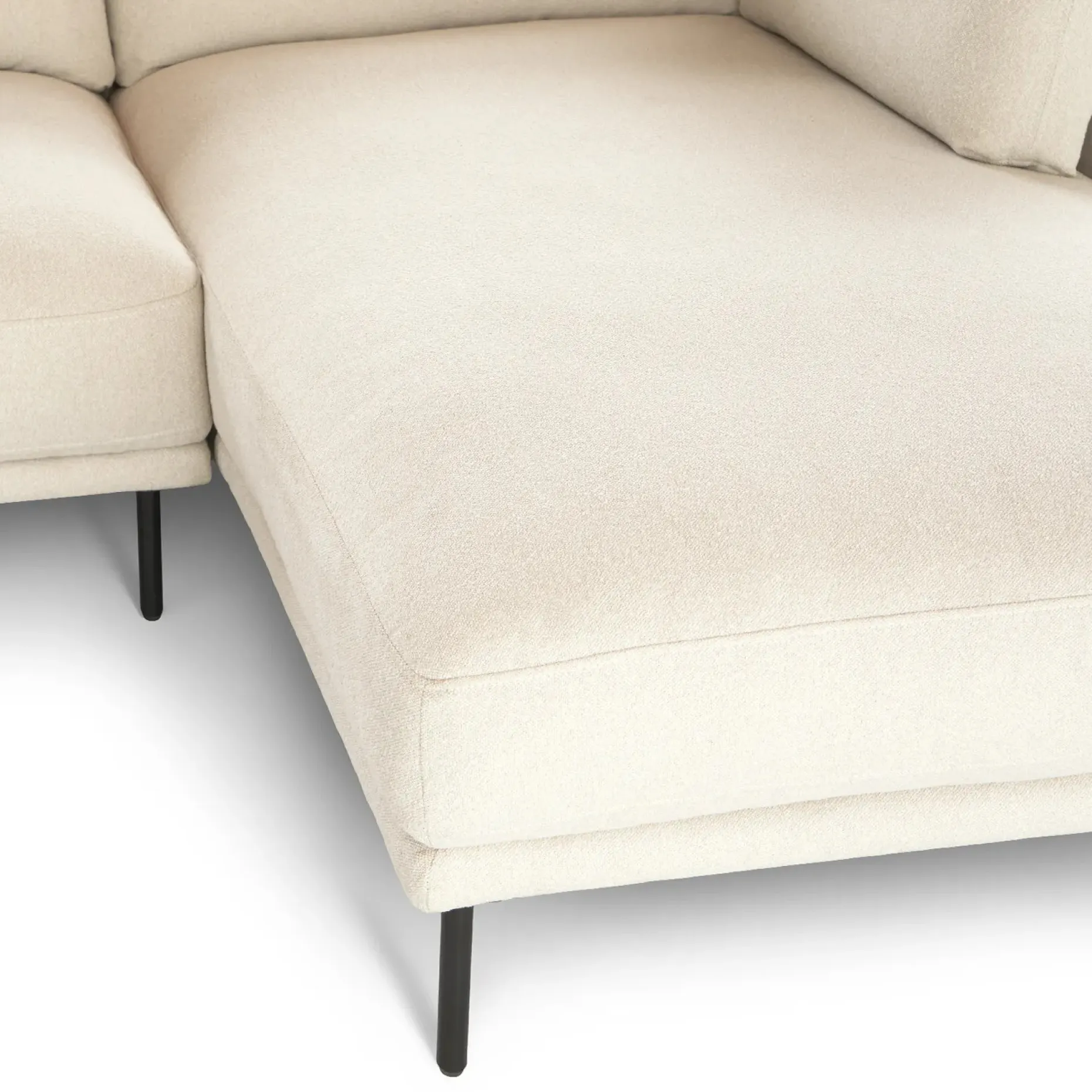 Olsen 110" Right Sectional - Ratine Ivory