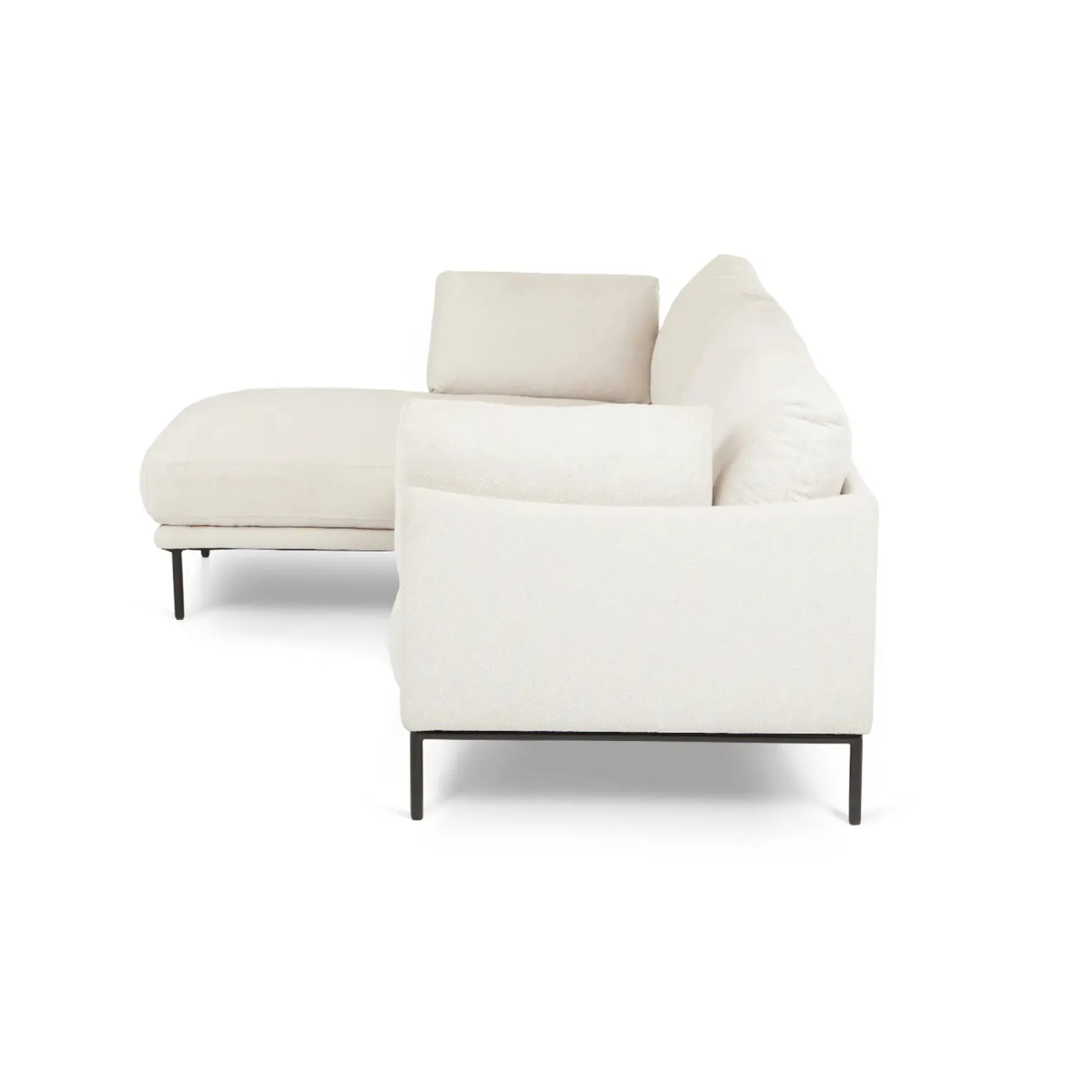 Olsen 110" Right Sectional - Ratine Ivory
