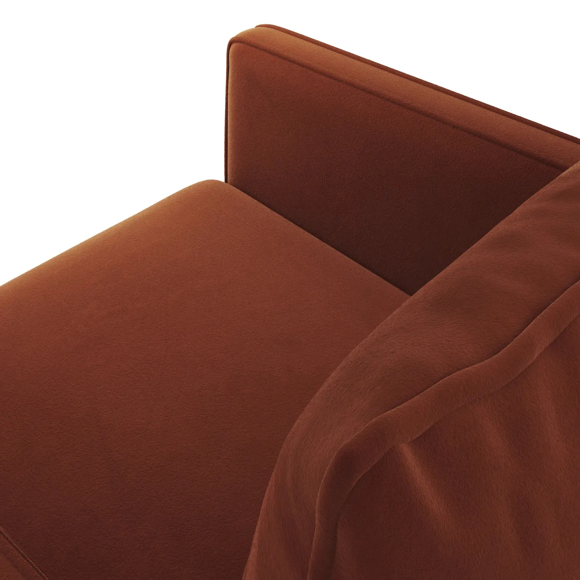 Oren 29.5" Velvet Lounge Chair - Hale Rust