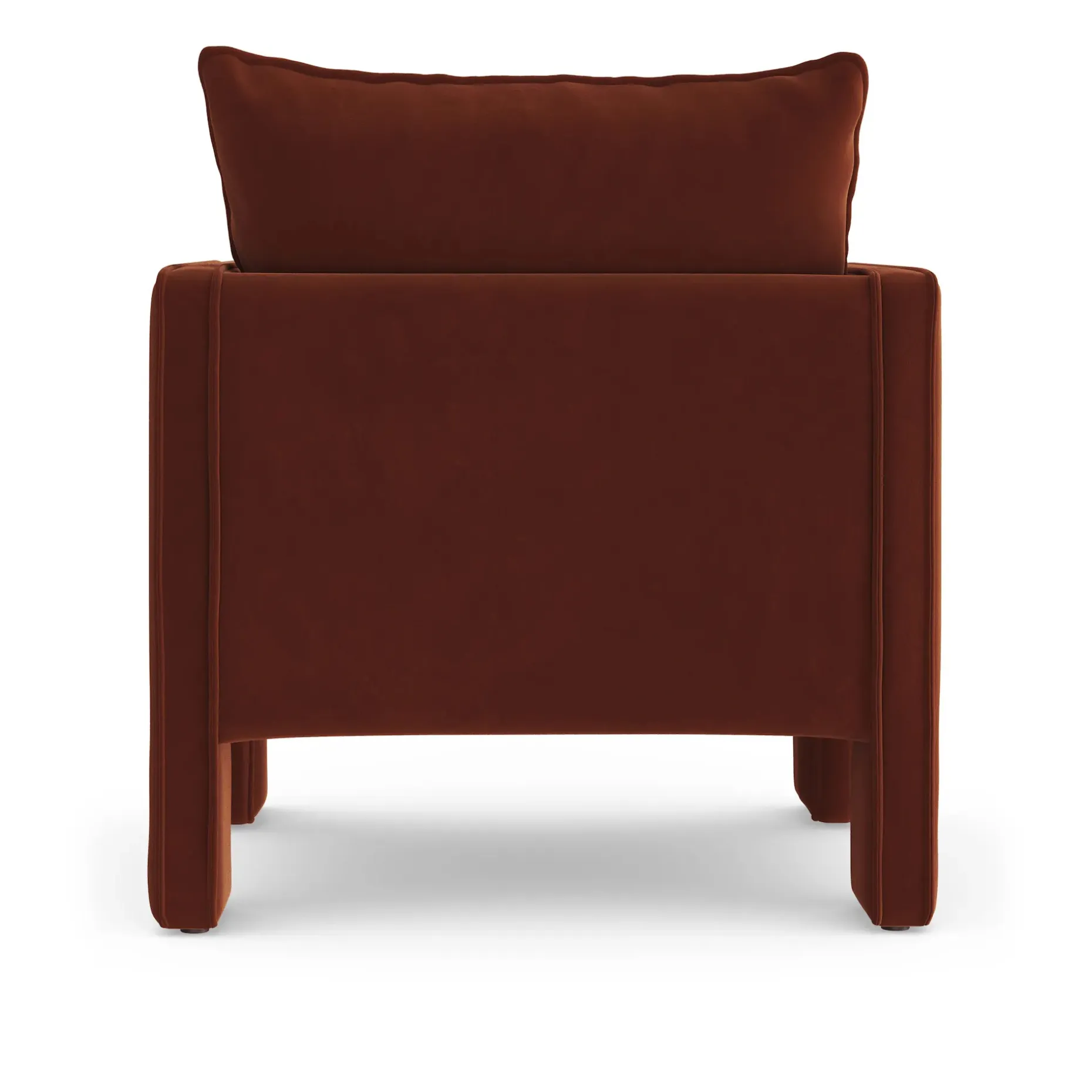 Oren 29.5" Velvet Lounge Chair - Hale Rust