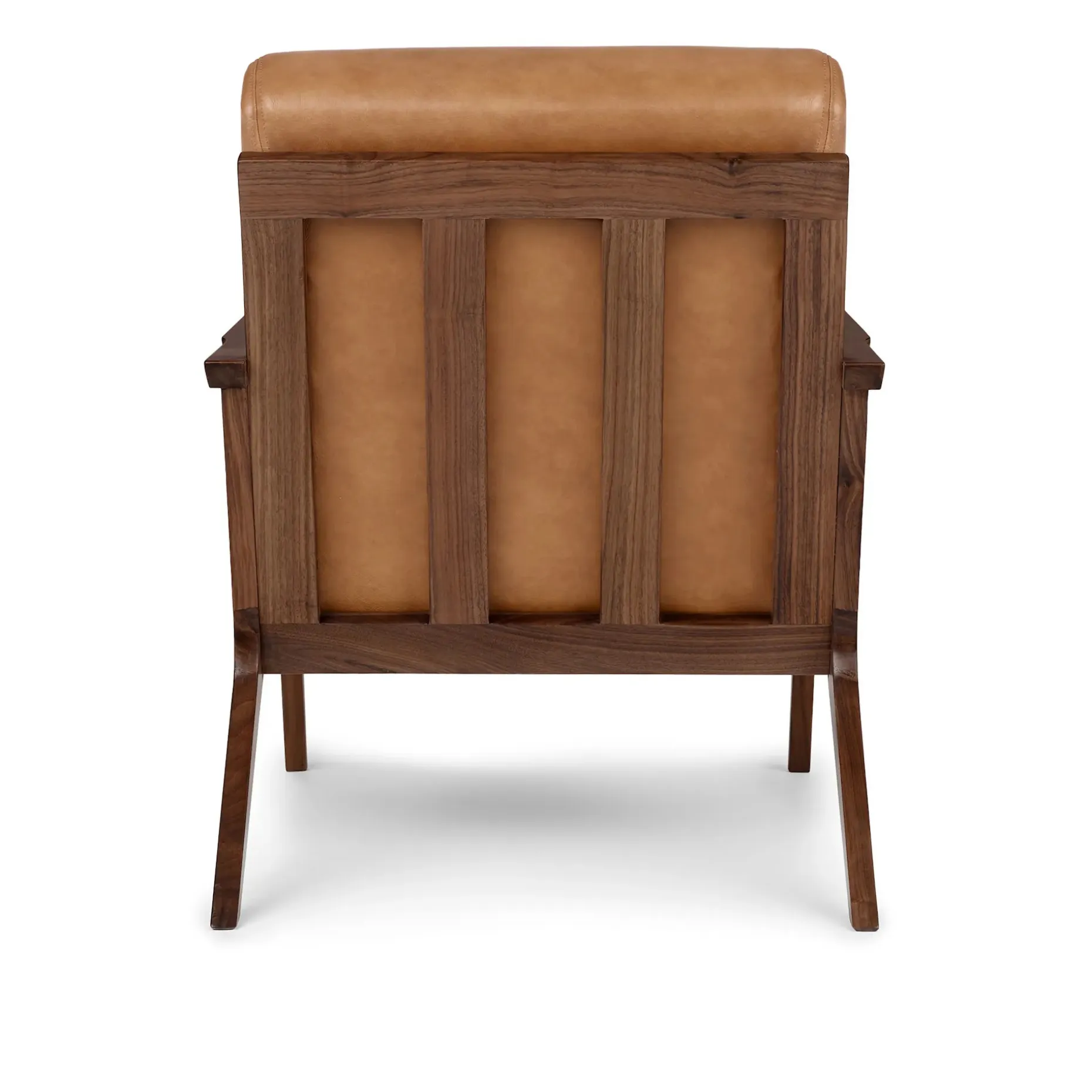 Otio 26" Leather Lounge Chair - Walnut and Toscana Tan