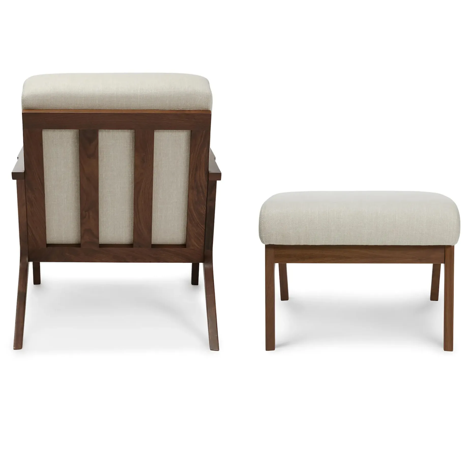 Otio 26" Lounge Set - Walnut and Welsh Taupe