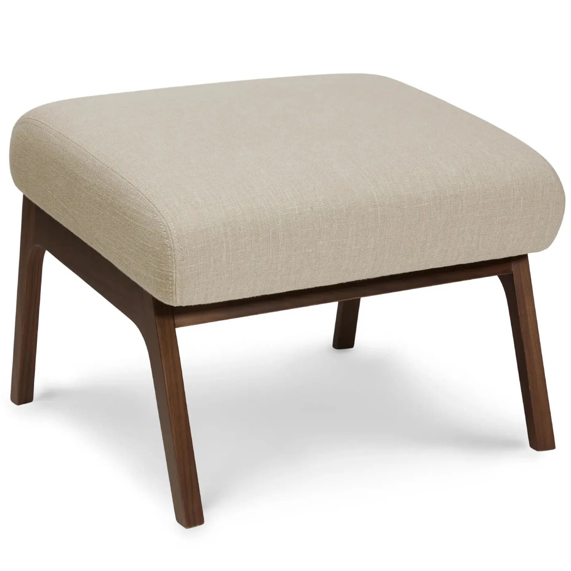 Otio 22" Ottoman - Walnut and Welsh Taupe