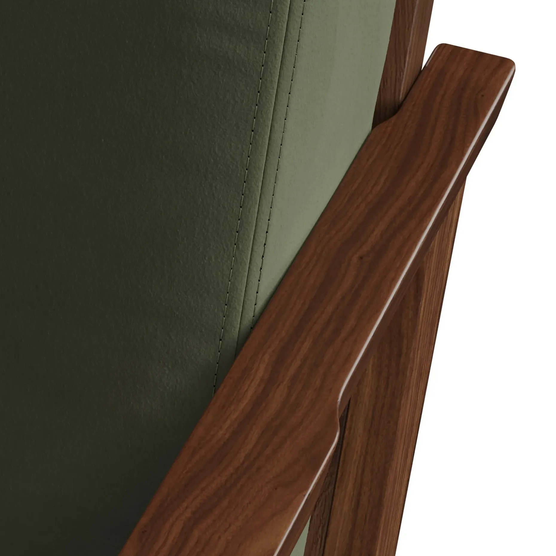 Otio 26" Velvet Lounge Set - Walnut and Hale Fir Green