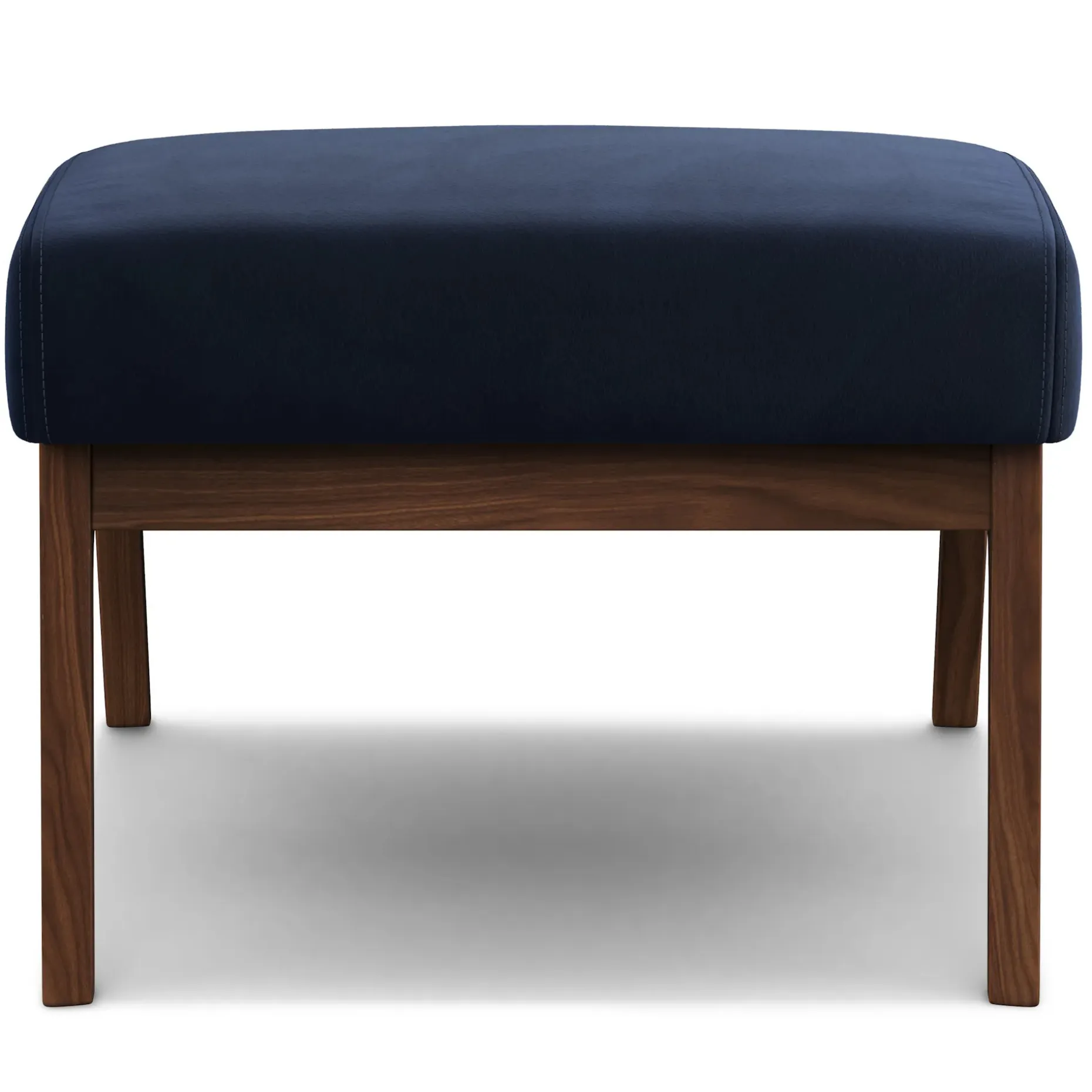 Otio 22" Velvet Ottoman - Walnut and Hale Ink