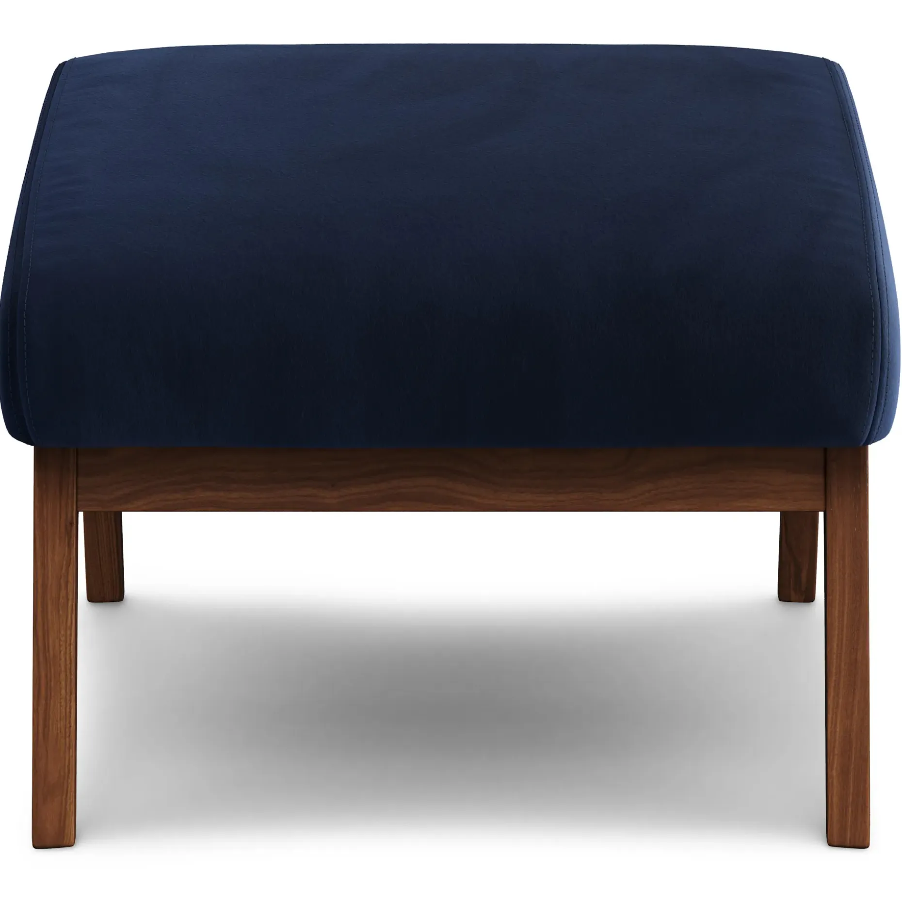 Otio 22" Velvet Ottoman - Walnut and Hale Ink