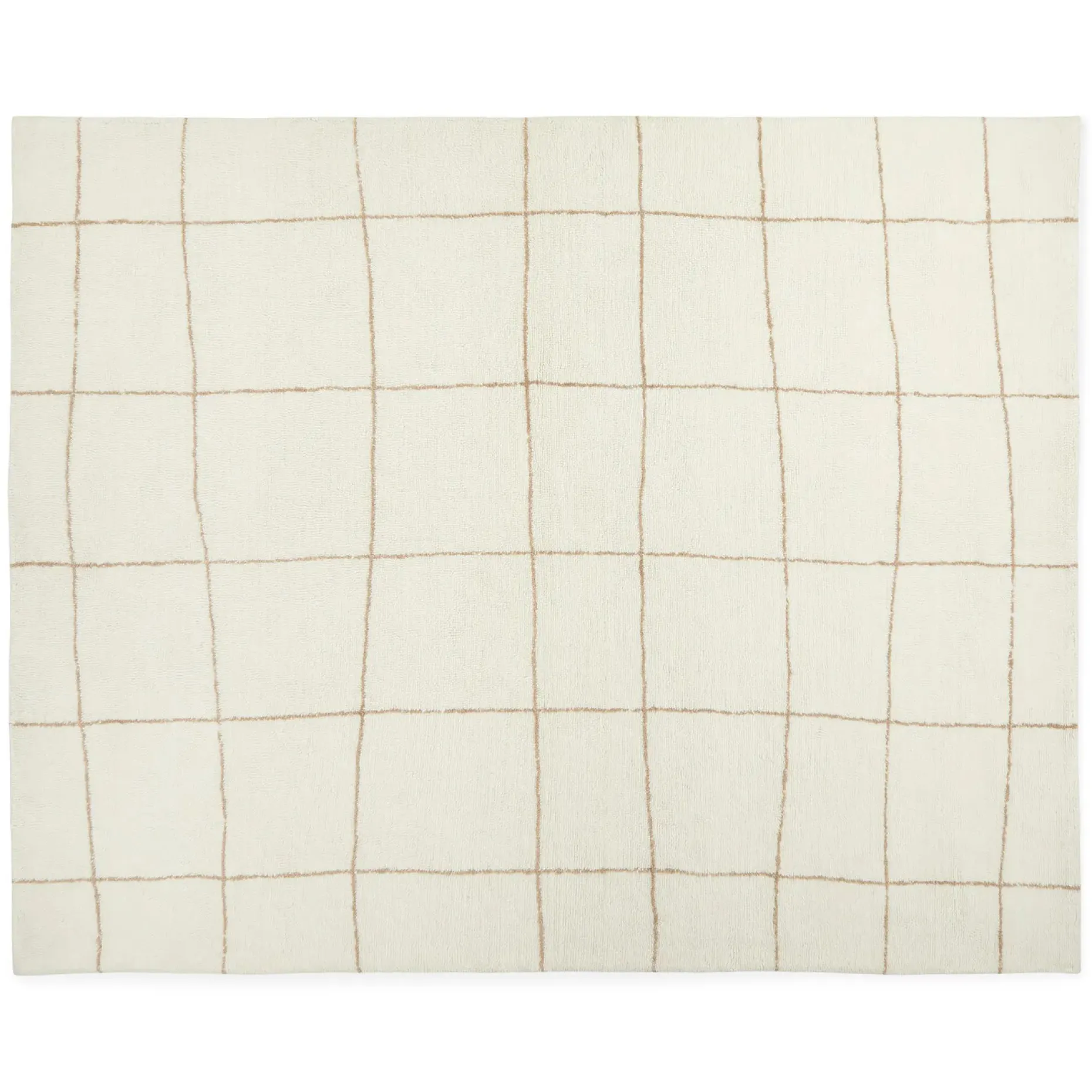 Ouma 8 x 10 Washable Wool Rug - Wavy Taupe
