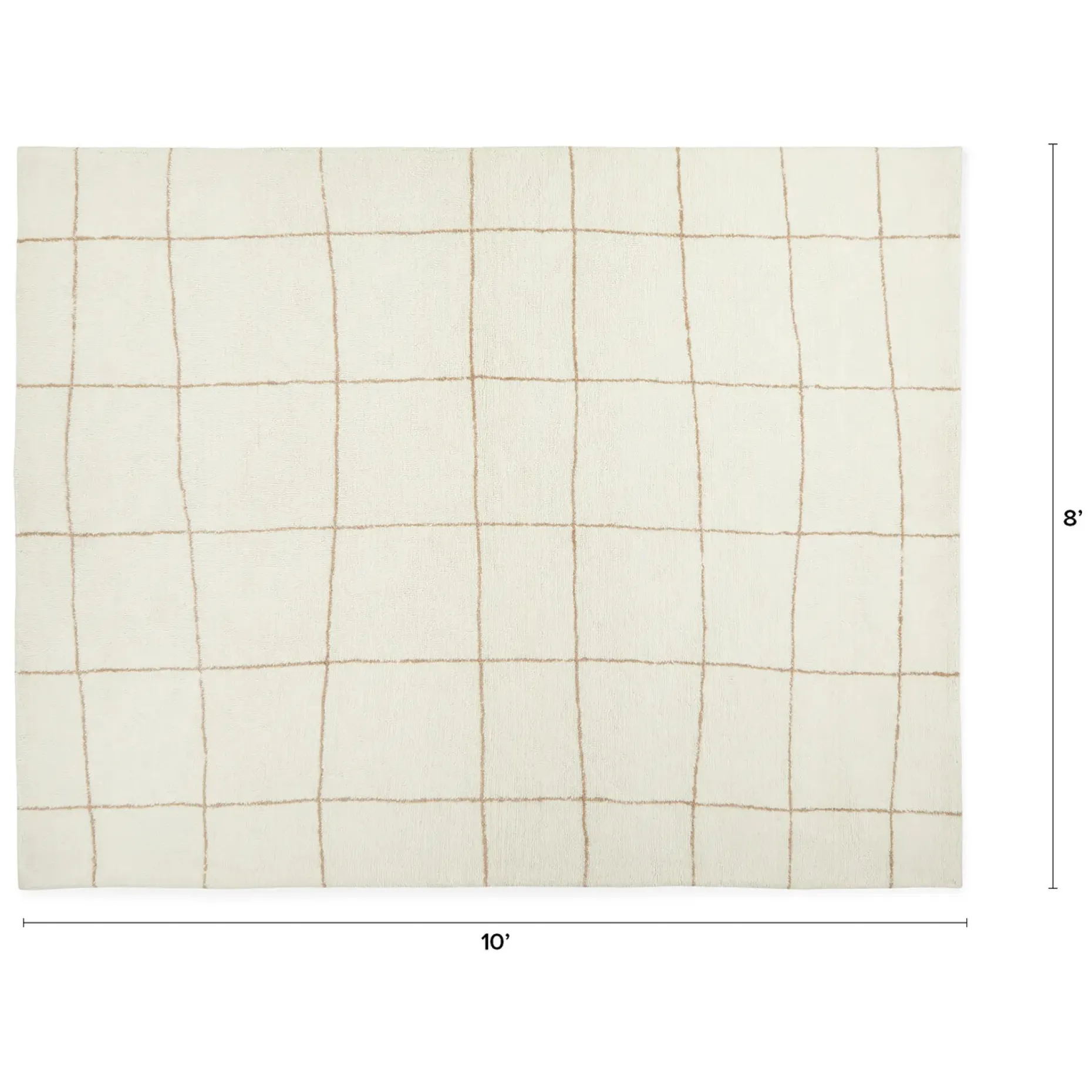 Ouma 8 x 10 Washable Wool Rug - Wavy Taupe